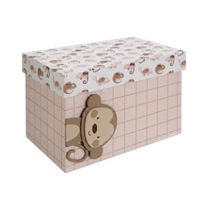 Caixa Organizadora M Com Bichinhos E Estampa Suave - Bichos Baby II - 114061