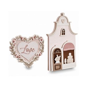 Kit De Quadros Decorativos Infantis Love E Casinha - Revoada - 118050