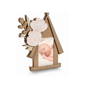 Porta Retrato Decorativo Infantil Casinha Com Flores - Revoada - 118070