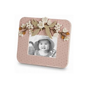 Porta Retrato Decorativo Infantil Retangular Com Flores - Revoada - 118074