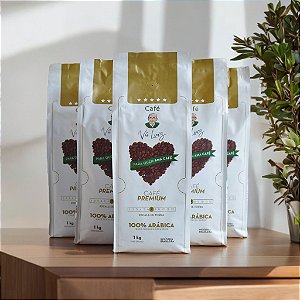 Kit Café em Grãos Premium | 5 Embalagens de 1 Kg