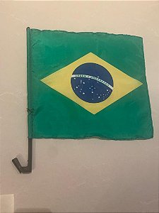 Bandeira Brasil com Haste para Janela de Carro