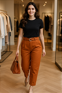 Calça Caramelo com Cinto