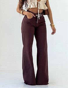 Calça Marrom Wide Leg zoe