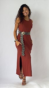Vestido Longo Terracota