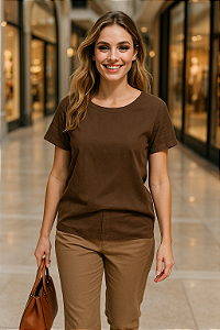 Blusa Casual Marrom