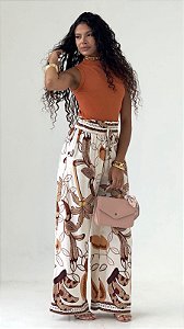 Calça Pantalona Estampada