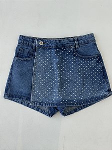 Shorts Jeans com Aplicações