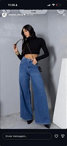 Calça Jeans Wide Leg