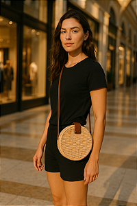 Bolsa Redonda de Palha