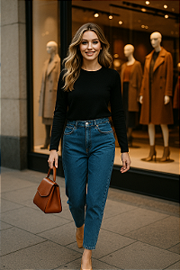 Calça Jeans Mom Ouzzare