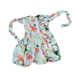 Vestido Floral Manga Longa
