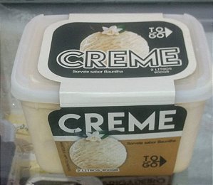 Sorvete Creme 2 litros