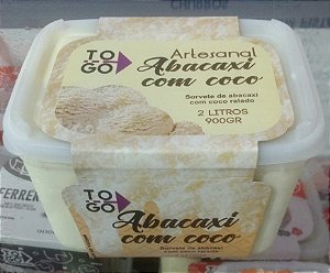 Sorvete Abacaxi com Coco 2 litros