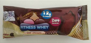 Paleta Fitness Whey Zero Açúcar Chocolate 12g de proteínas, peso 80g