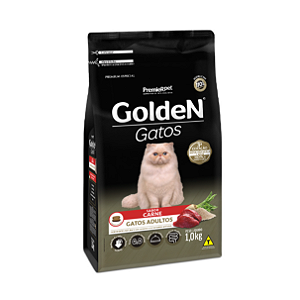 Ração Golden para Gatos Adultos Sabor Carne 1Kg