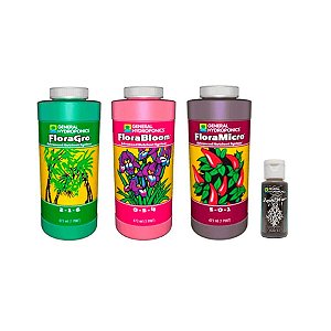 Kit Básico FloraSeries 3x473ml e Rapid Start 30ml - General Hydroponics