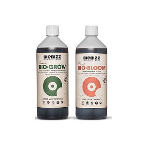 Kit Nutrientes Orgânicos BioBizz - Biogrow + Biobloom 2x500ml