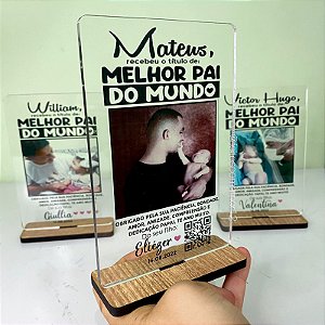 Placa Título Melhor Pai do Mundo