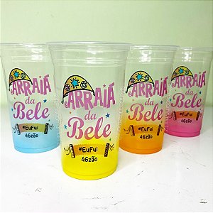 50 unidades Copo balada Degradê 500ml
