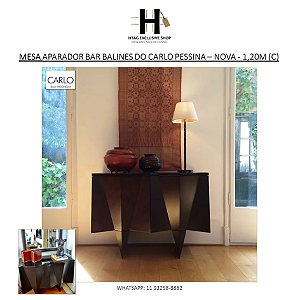 MESA APARADOR BALINES KARIMATA DO ARTISTA ITALIANO CARLO PESSINA – NOVA - 1,20M (C)