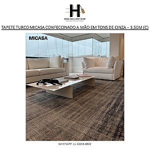TAPETE TURCO MICASA EM TONS DE CINZA – 3,50M (C)
