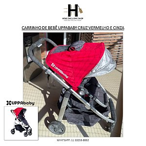 CARRINHO DE BEBÊ UPPABABY CRUZ VERMELHO E CINZA