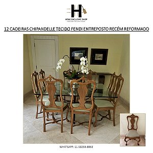 CADEIRAS ANTIGAS CHIPANDELLE COM ASSENTO OFF WHITE DA ENTREPOSTO RECÉM REFORMADO