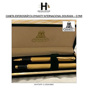 CANETA ESFEROGRÁFICA DYNASTY INTERNACIONAL DOURADA – O PAR