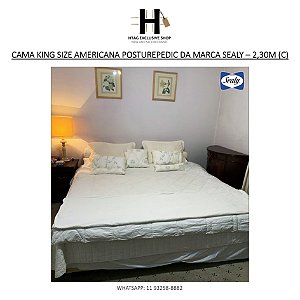 CAMA KING SIZE AMERICANA POSTUREPEDIC DA MARCA SEALY – 2,30M (C)