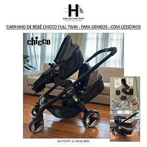 CARRINHO DE BEBÊ CHICCO FULL TWIN - PARA GÊMEOS