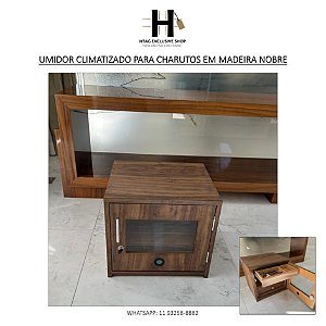 UMIDOR CLIMATIZADO PARA CHARUTOS EM MADEIRA