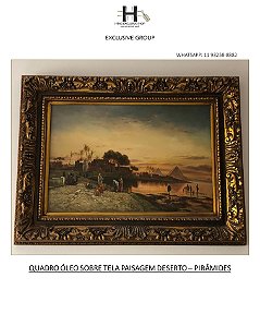 QUADRO ÓLEO SOBRE TELA PAISAGEM DESERTO