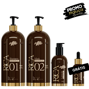 Coleção Rica Tratamento Reconstrutor de Uso Profissional- Grátis Elixir Rica