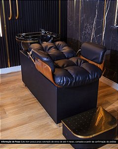 Lavatório Elegance Black - com Cuba de Cerâmica Preta