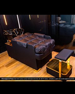 Lavatório Premium Elegance Black - com Cuba de Cerâmica Preta