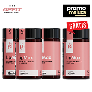 Combo 03 LipMax - Auxilia na Redução da Gordura Abdominal + 1 Grátis LipMax