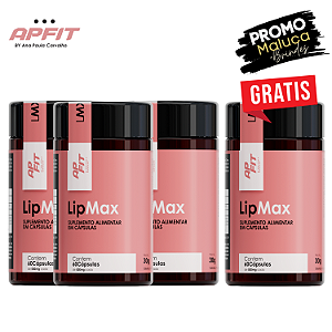 Combo 03 LipMax - Auxilia na Redução da Gordura Abdominal + 1 Grátis LipMax