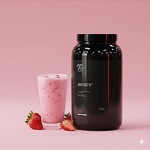Whey Protein APFIT – Sabor Morango, 900g