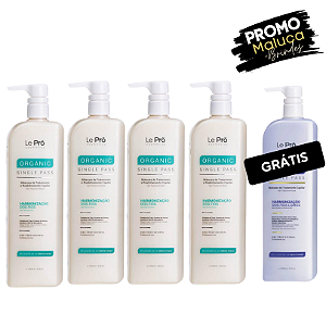 Alisamento Progressivo Organic Passo Único – Le Prö” - Combo 4 Unidades + Grátis 1 Le Prö” Blond