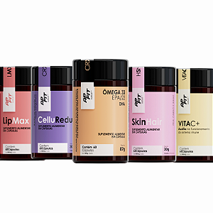 Combo AP FIT CelluRedux + LipMax + VitaC + Hair Skin + Ômega 3