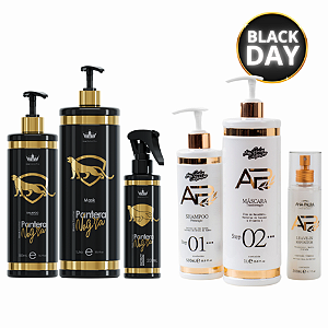 Combo Kit Completo Liso Lambido + Pantera Negra