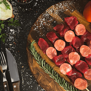 Espeto Misto - Carne Bovina e Linguiça