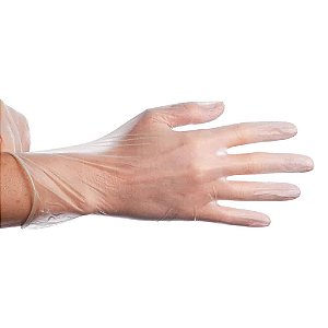 Luva TPE Transparente Nobreflex Sem Pó com 100 un