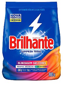 Sabão em Pó Brilhante Limpeza Total 800g