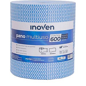 Pano Multiuso Rolo Azul Inoven 28cmx300m C/600