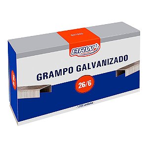 Grampo Galvanizado 26/6 BRW 1000 Un