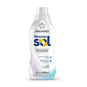 Amaciante Concentrado Girando Sol Hipoalergênico 500ml