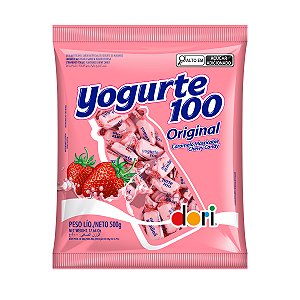 Bala Dori Yogurte 100 Morango 500g