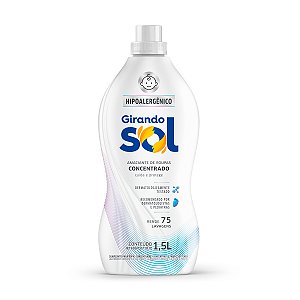 Amaciante Concentrado Girando Sol Hipoalergênico 1,5L